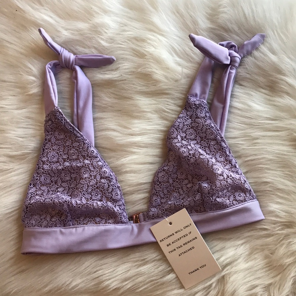 For Love and Lemons Daquiri Lace Bikini Top